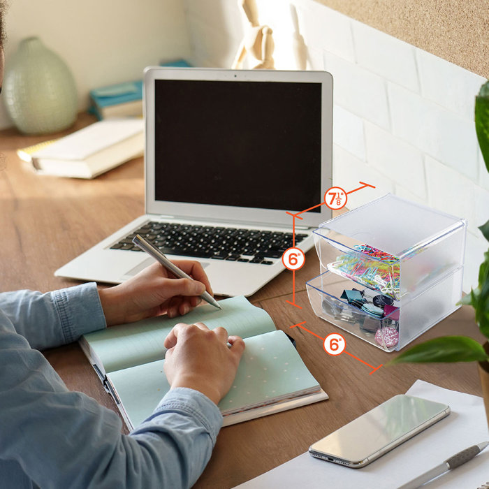 Deflecto Two Drawer Cube Organizer & Reviews Wayfair